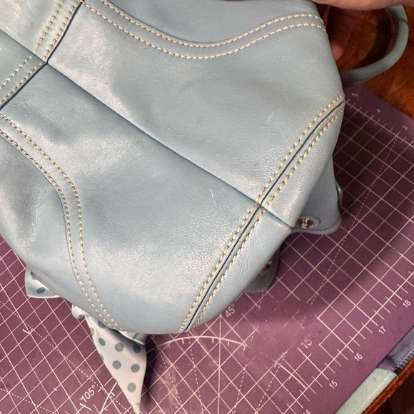 COACH Vintage Soho Satchel in pastel blue Y2k - Picture 13 of 15